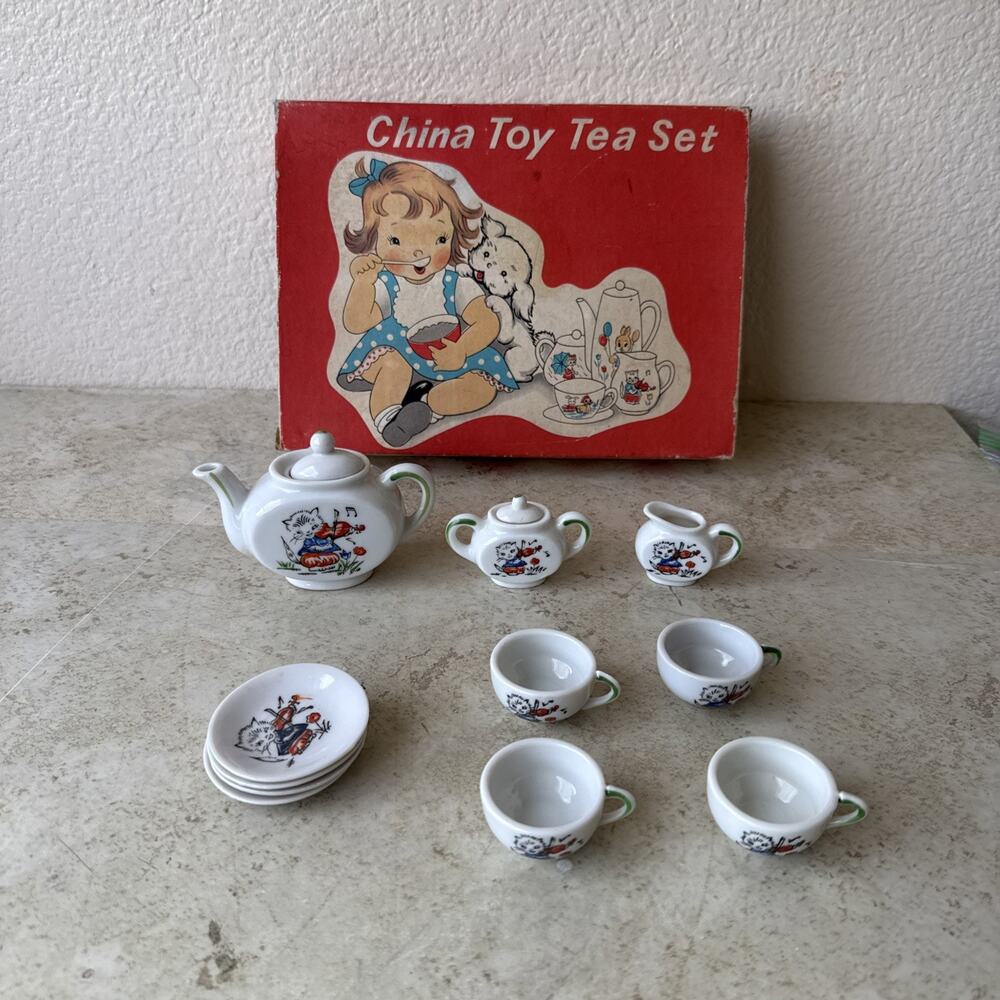 Vintage China Toy Tea Set Made in Japan Rare Find